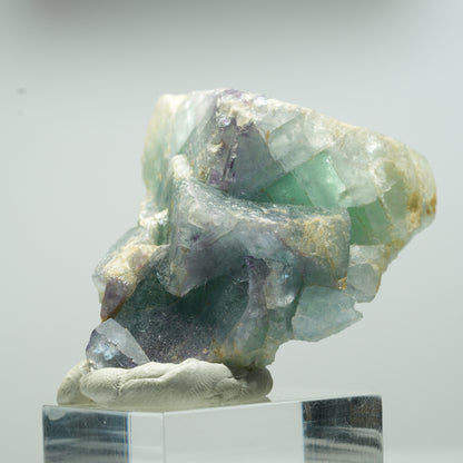 Seltene Phantom Fluorit Würfel Stufe, grün lila Erongo, Namibia 50*38*28mm #13652