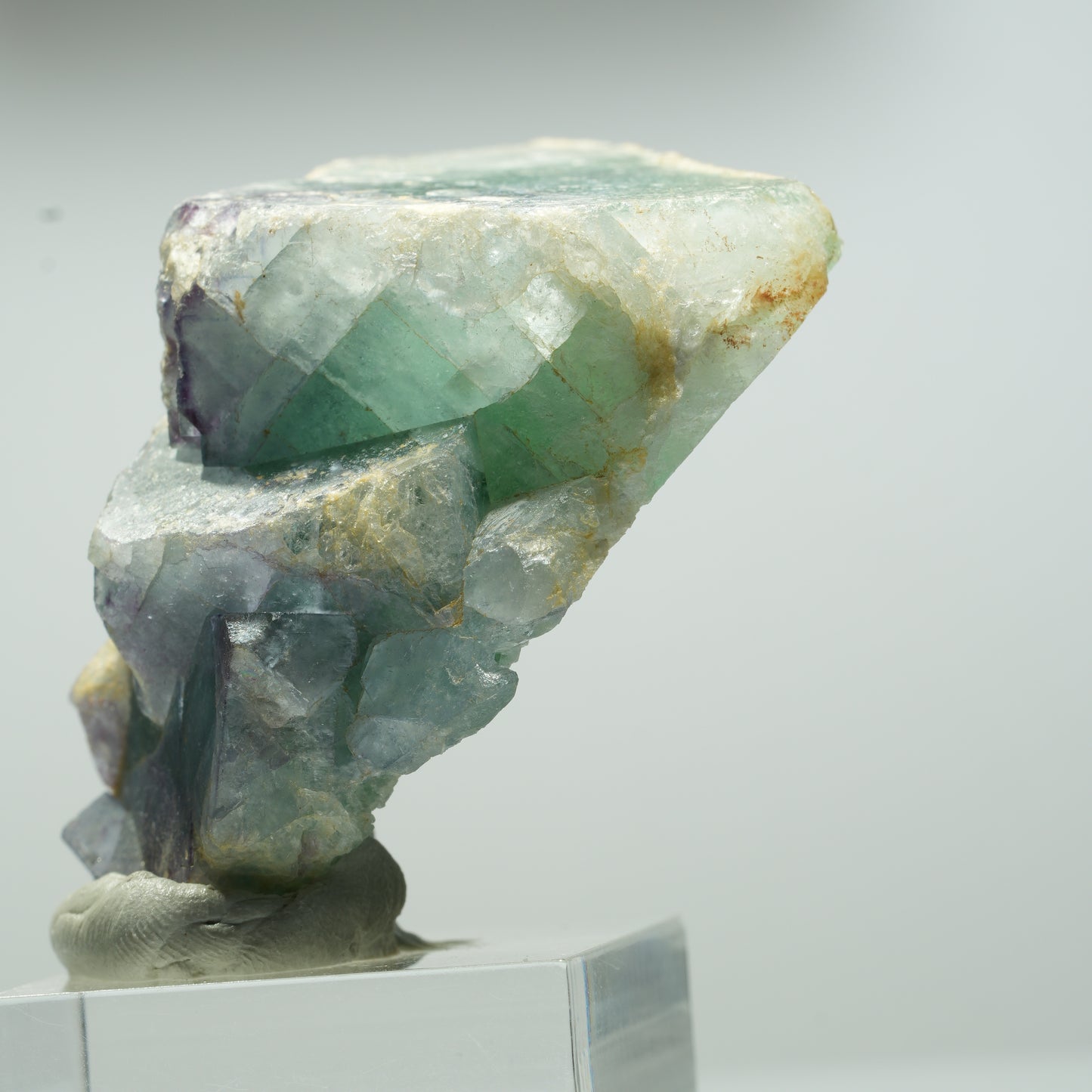 Seltene Phantom Fluorit Würfel Stufe, grün lila Erongo, Namibia 50*38*28mm #13652