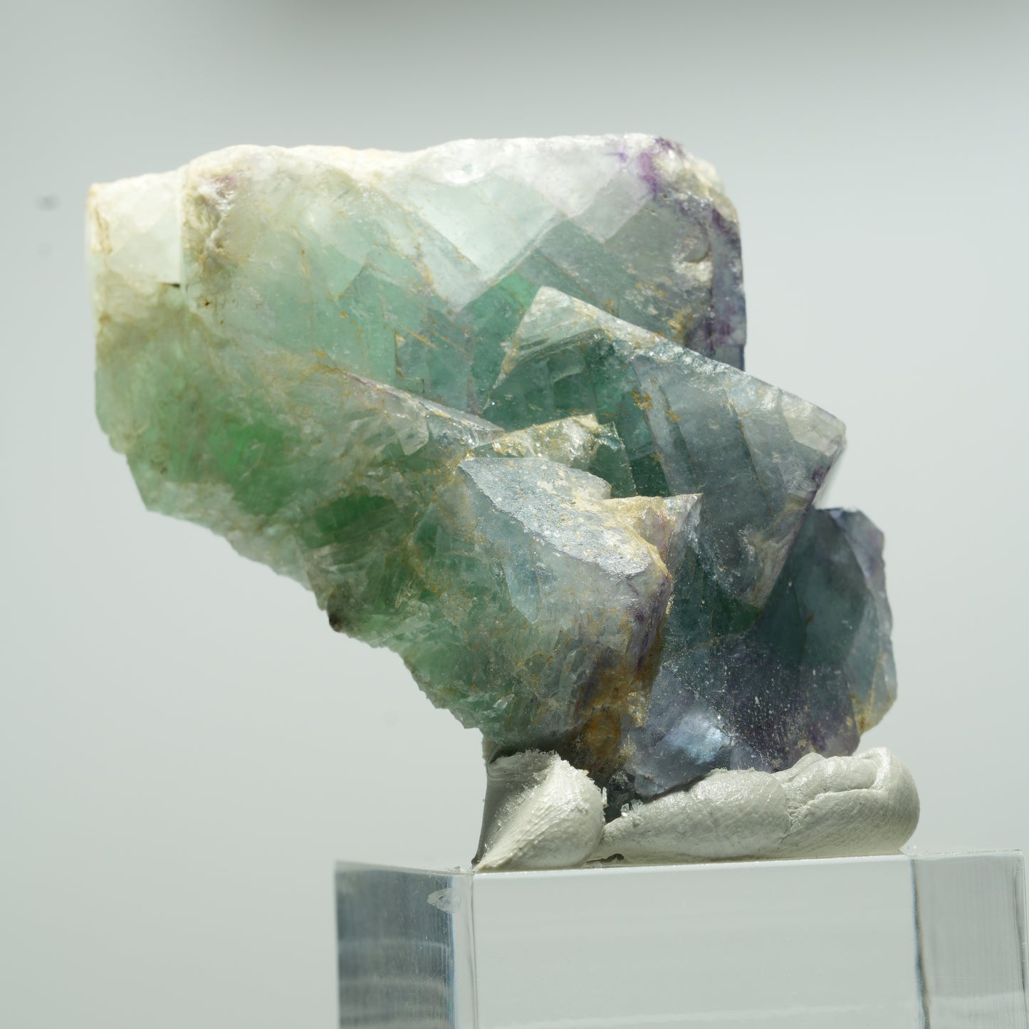 Seltene Phantom Fluorit Würfel Stufe, grün lila Erongo, Namibia 50*38*28mm #13652