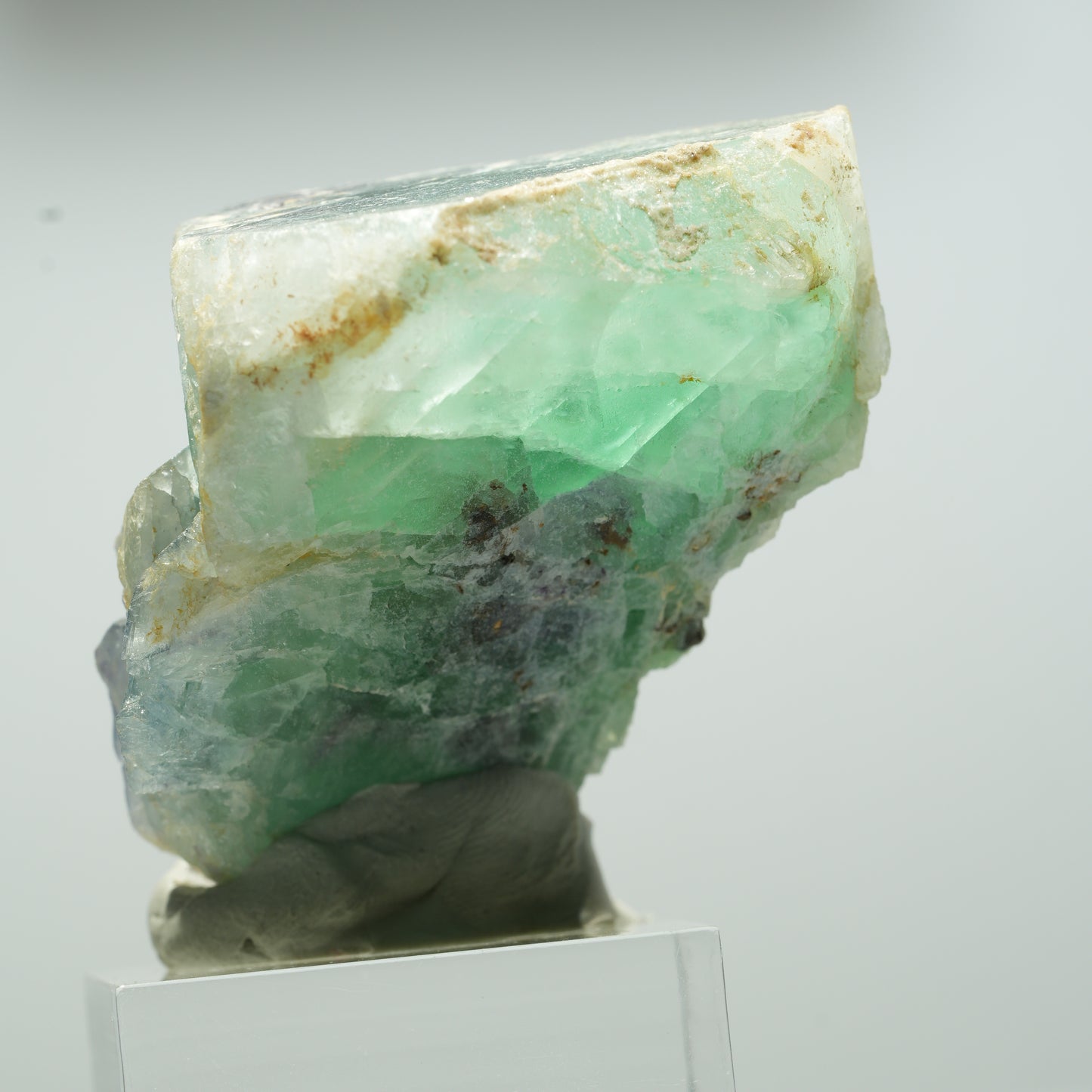 Seltene Phantom Fluorit Würfel Stufe, grün lila Erongo, Namibia 50*38*28mm #13652