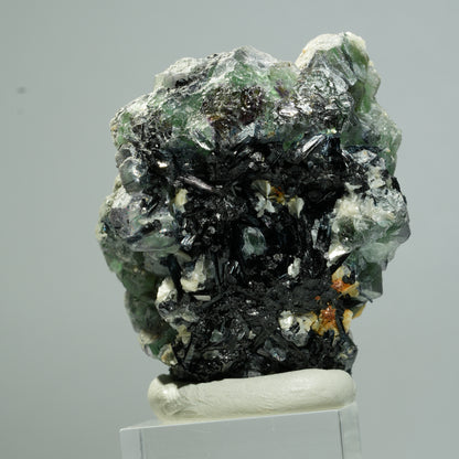 Phantom Fluorit hexagonal, Schörl Turmalin, Muskovit, Hyalit Erongo, Namibia 53*42*30mm #13653