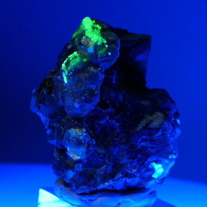 Phantom Fluorit hexagonal, Schörl Turmalin, Muskovit, Hyalit Erongo, Namibia 53*42*30mm #13653