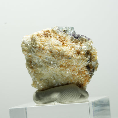 Bunte Phantom Fluorit Würfel, Schörl Turmalin, Muskovit Erongo, Namibia 31*28*19mm #13656