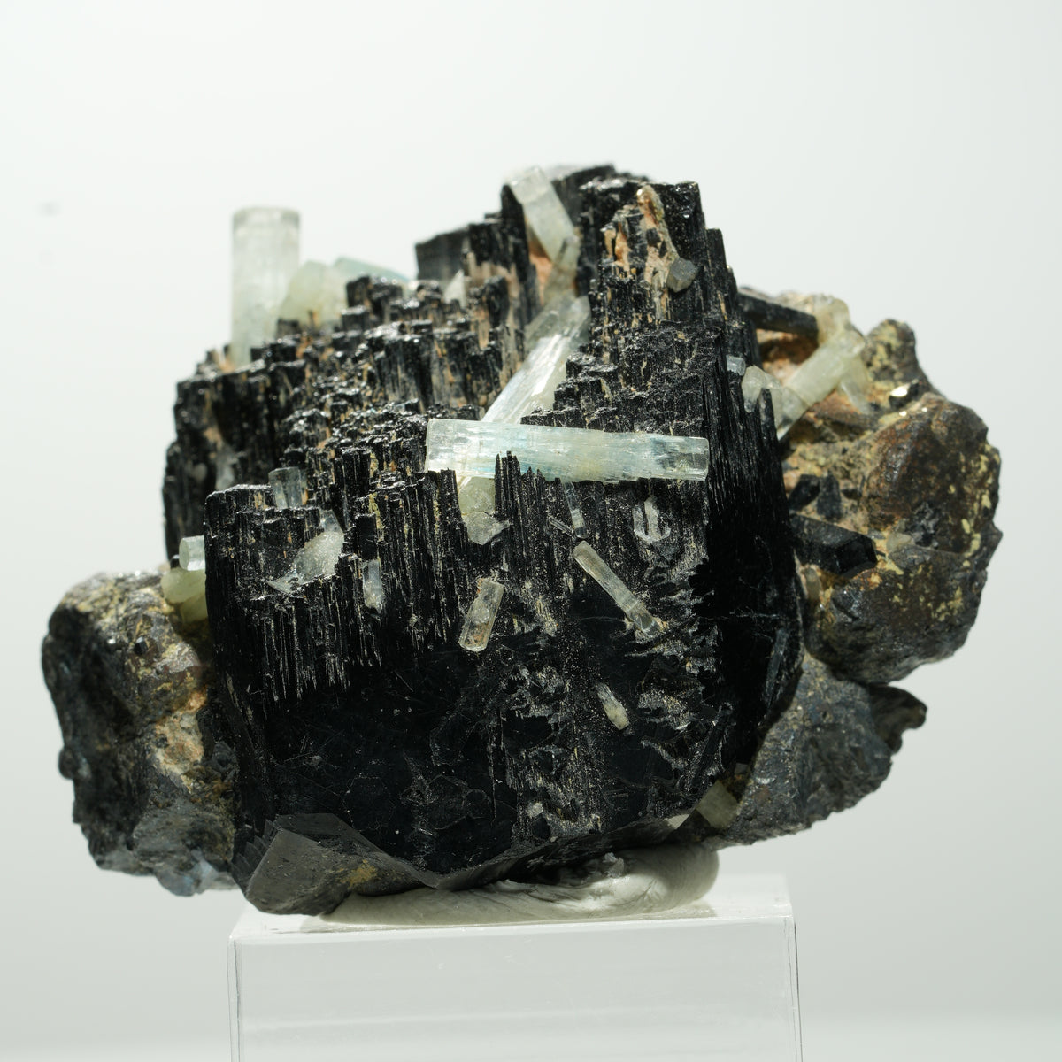 Seltene Aquamarin, Schörl Turmalin, Orthoklas Stufe Erongo, Namibia 53*40*33mm #13657