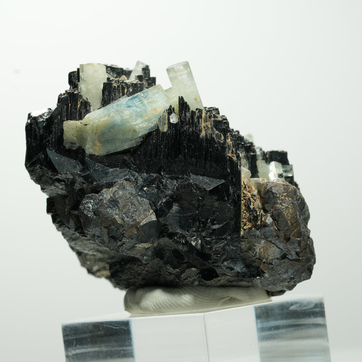 Seltene Aquamarin, Schörl Turmalin, Orthoklas Stufe Erongo, Namibia 53*40*33mm #13657