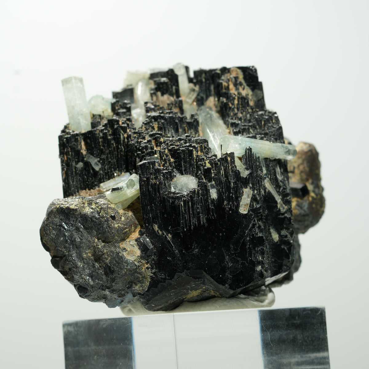 Seltene Aquamarin, Schörl Turmalin, Orthoklas Stufe Erongo, Namibia 53*40*33mm #13657