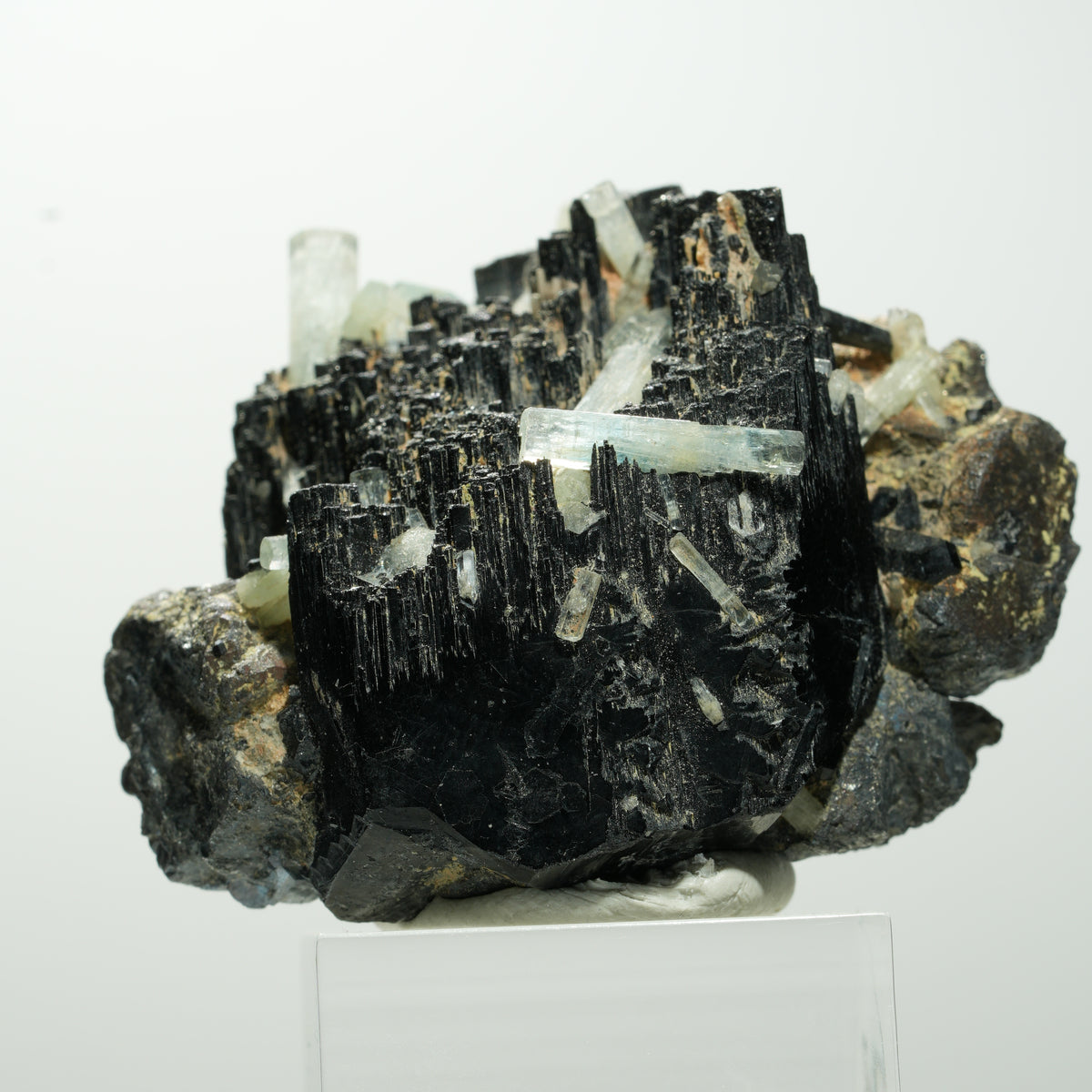 Seltene Aquamarin, Schörl Turmalin, Orthoklas Stufe Erongo, Namibia 53*40*33mm #13657