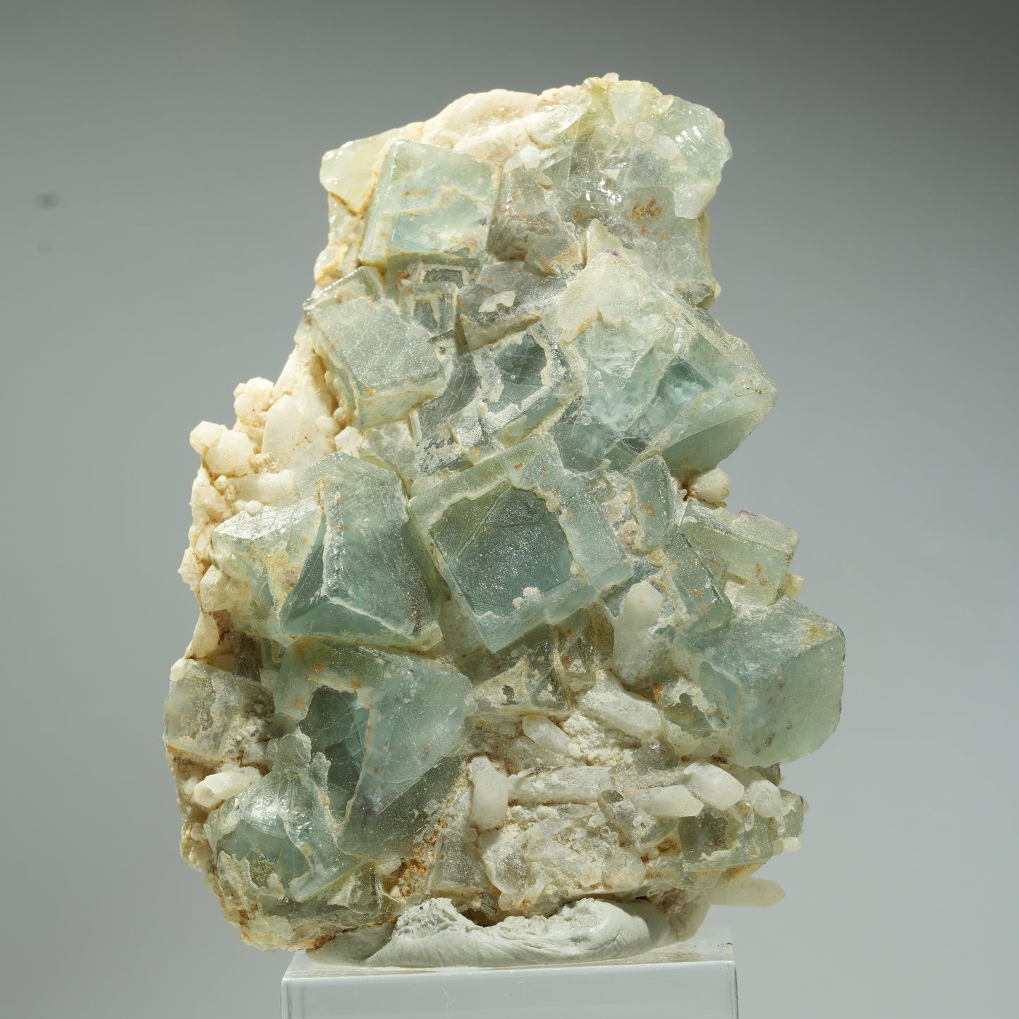Seltene Phantom Fluorit Würfel, Quarz Stufe Omehane, Namibia 60*45*28mm #13658