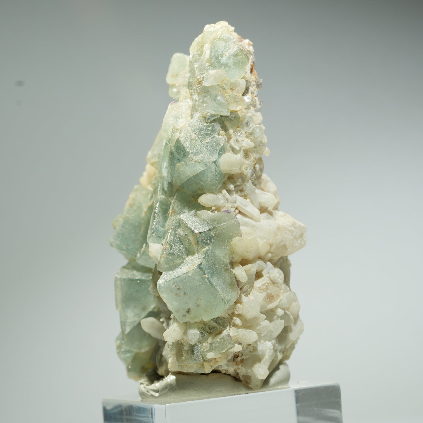 Seltene Phantom Fluorit Würfel, Quarz Stufe Omehane, Namibia 60*45*28mm #13658