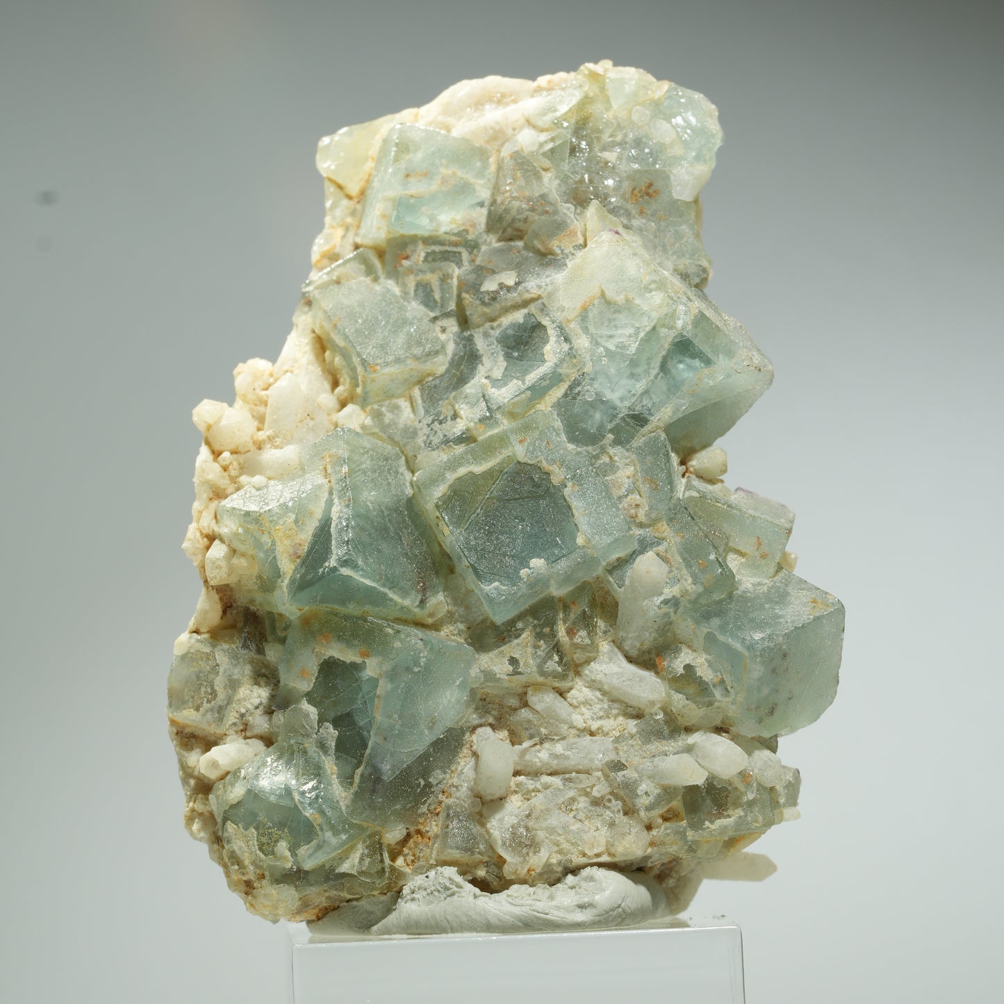 Seltene Phantom Fluorit Würfel, Quarz Stufe Omehane, Namibia 60*45*28mm #13658