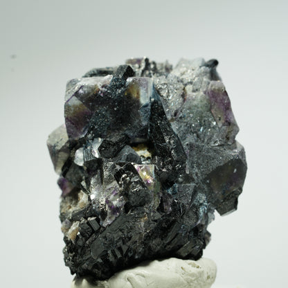 Bunte Phantom Fluorit Würfel, Schörl Turmalin, Muskovit Erongo, Namibia 44*31*29mm #13659