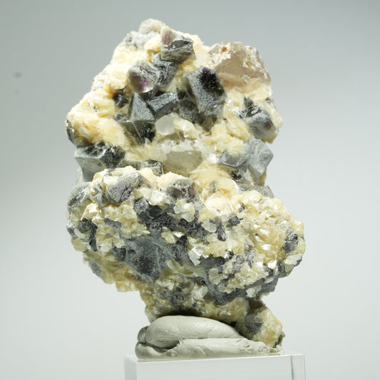Bunte Phantom Fluorit, Schörl Turmalin, Muskovit, Rauchquarz Erongo, Namibia 66*42*32mm #13660