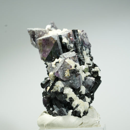 Seltene Phantom Fluorit, Orthoklas, Hyalit Opal Stufe Erongo, Namibia 61*33*29mm #13661