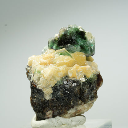 Seltene Phantom Fluorit Würfel, Muskovit Erongo, Namibia 37*27*23mm #13662