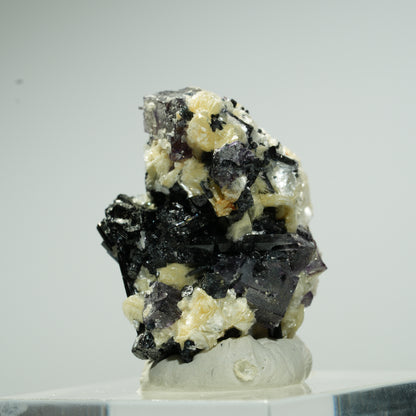 Bunte Phantom Fluorit Würfel, Schörl Turmalin, Muskovit Erongo, Namibia 26*22*19mm #13663