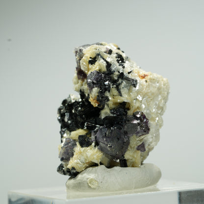 Bunte Phantom Fluorit Würfel, Schörl Turmalin, Muskovit Erongo, Namibia 26*22*19mm #13663