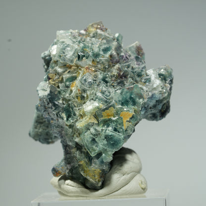 Seltene Phantom Fluorit Würfel, Schörl Turmalin Stufe Erongo, Namibia 31*35*31mm #13664