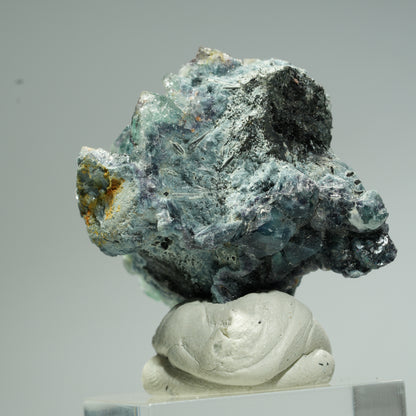 Seltene Phantom Fluorit Würfel, Schörl Turmalin Stufe Erongo, Namibia 31*35*31mm #13664