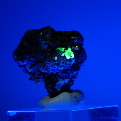 Bunte Phantom Fluorit, Schörl Turmalin, Hyalit Opal, Muskovit Erongo, Namibia 32*31*25mm #13665
