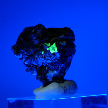 Bunte Phantom Fluorit, Schörl Turmalin, Hyalit Opal, Muskovit Erongo, Namibia 32*31*25mm #13665