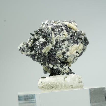 Bunte Phantom Fluorit, Schörl Turmalin, Hyalit Opal, Muskovit Erongo, Namibia 32*31*25mm #13665