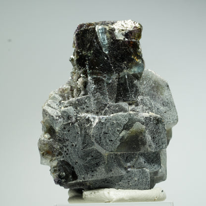 Bunte Phantom Fluorit, Schörl Turmalin, Hyalit Opal, Muskovit Erongo, Namibia 47*36*28mm #13667