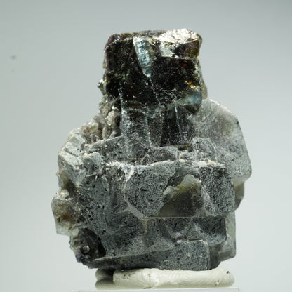 Bunte Phantom Fluorit, Schörl Turmalin, Hyalit Opal, Muskovit Erongo, Namibia 47*36*28mm #13667