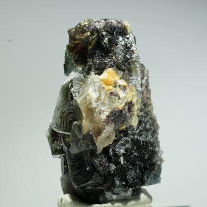 Bunte Phantom Fluorit, Schörl Turmalin, Hyalit Opal, Muskovit Erongo, Namibia 47*36*28mm #13667