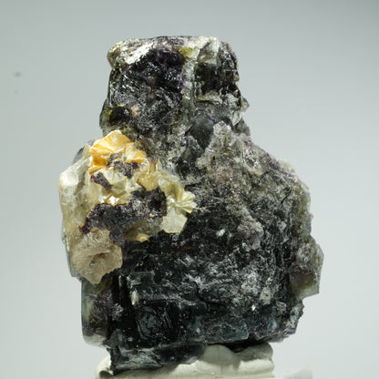 Bunte Phantom Fluorit, Schörl Turmalin, Hyalit Opal, Muskovit Erongo, Namibia 47*36*28mm #13667