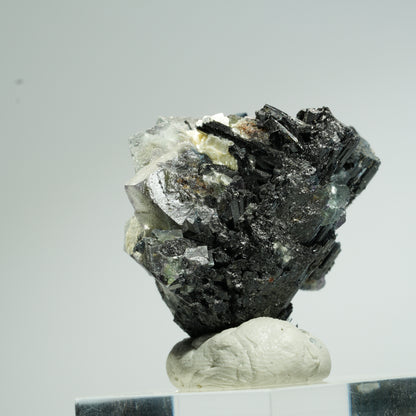 Bunte Phantom Fluorit Würfel, Schörl Turmalin, Muskovit Erongo, Namibia 33*31*28mm #13669