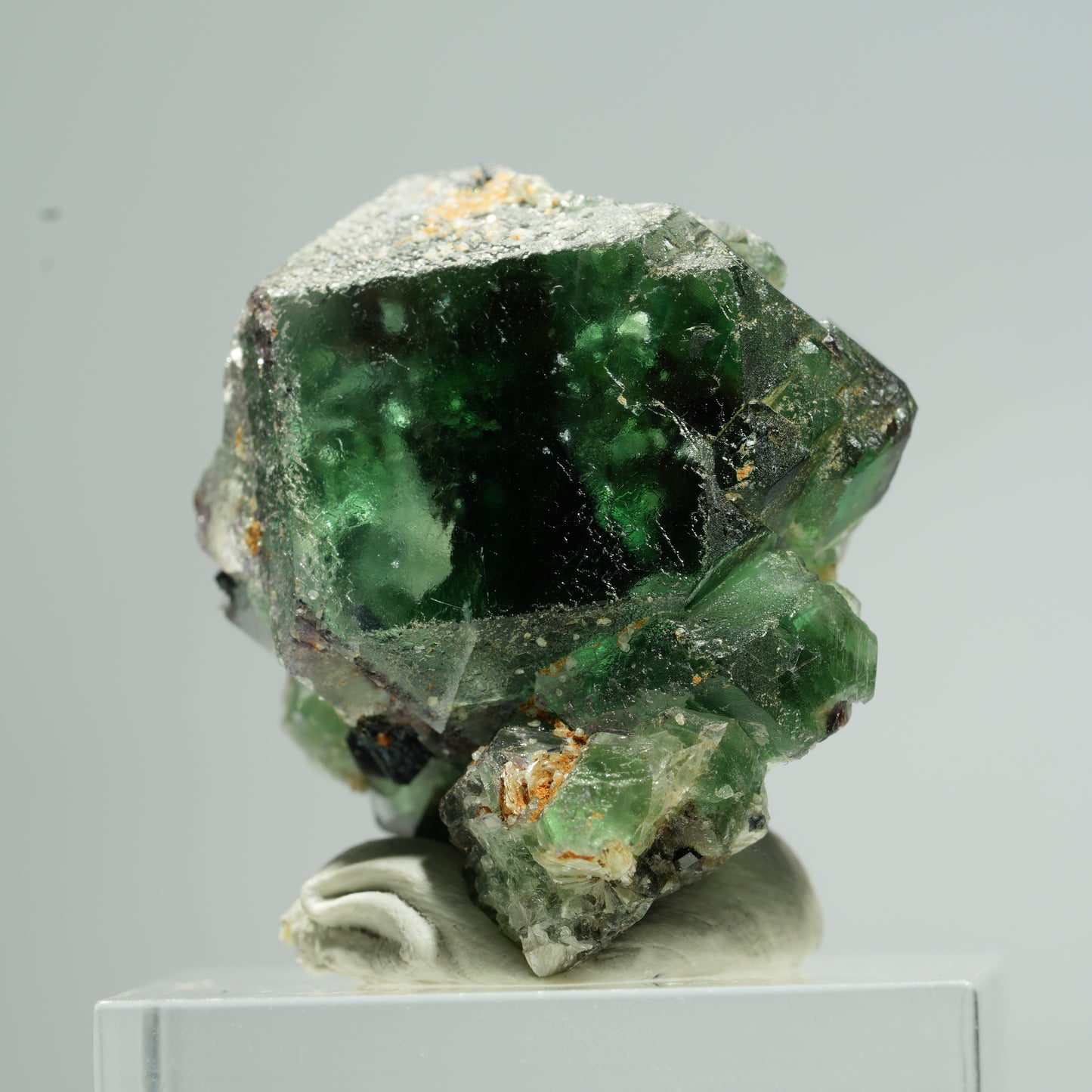 Phantom Fluorit Würfel, Schörl Turmalin, Muskovit Erongo, Namibia 28*25*22mm #13676