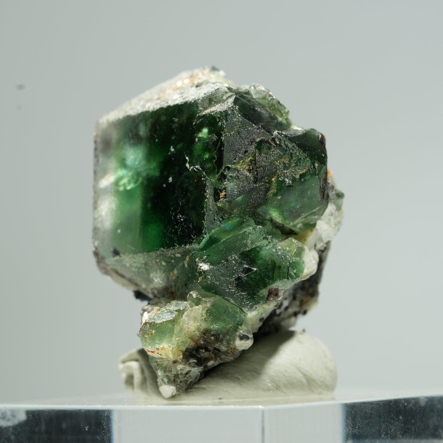 Phantom Fluorit Würfel, Schörl Turmalin, Muskovit Erongo, Namibia 28*25*22mm #13676
