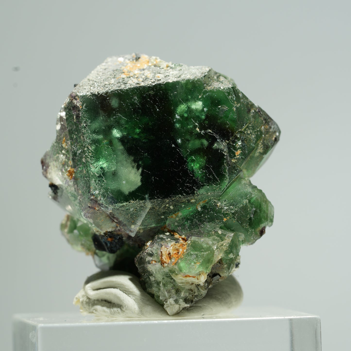 Phantom Fluorit Würfel, Schörl Turmalin, Muskovit Erongo, Namibia 28*25*22mm #13676