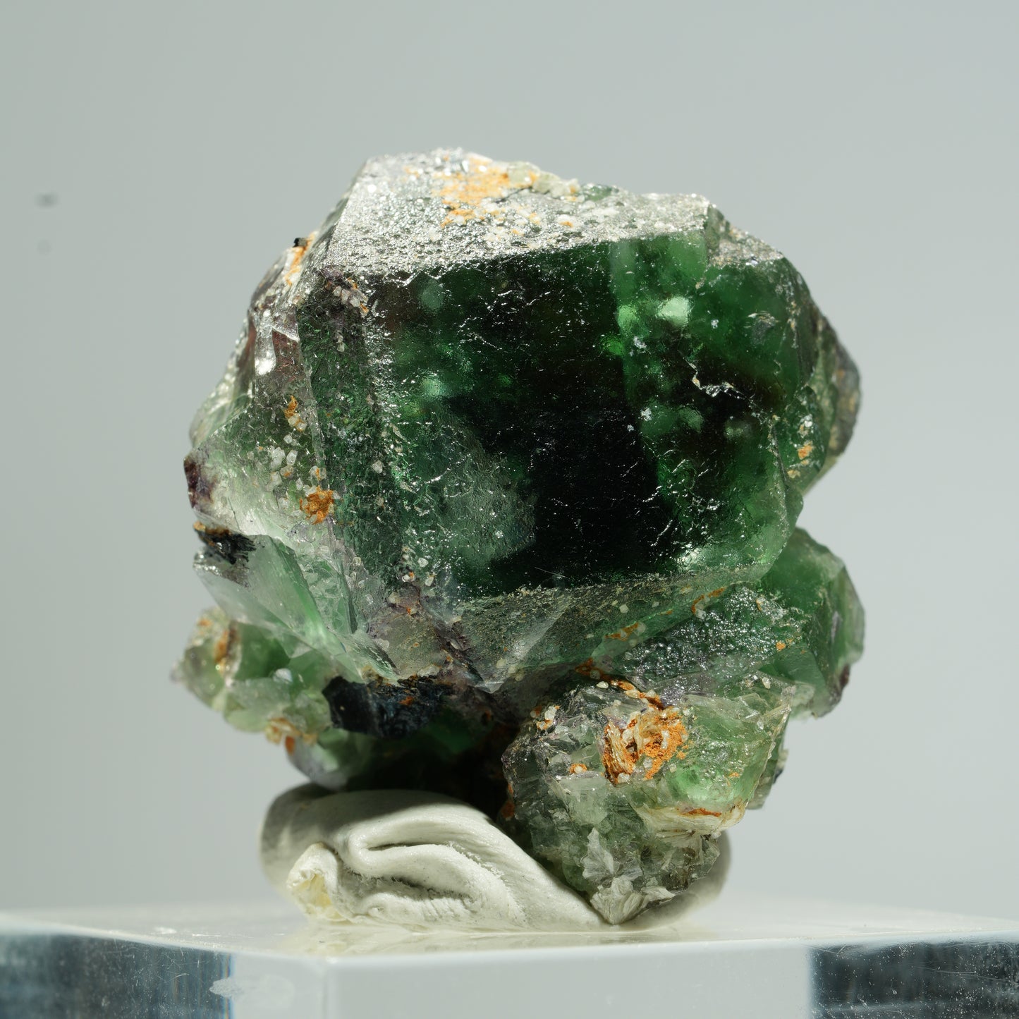 Phantom Fluorit Würfel, Schörl Turmalin, Muskovit Erongo, Namibia 28*25*22mm #13676
