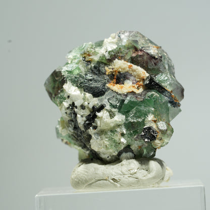 Phantom Fluorit Würfel, Schörl Turmalin, Muskovit Erongo, Namibia 28*25*22mm #13676