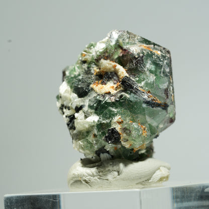 Phantom Fluorit Würfel, Schörl Turmalin, Muskovit Erongo, Namibia 28*25*22mm #13676
