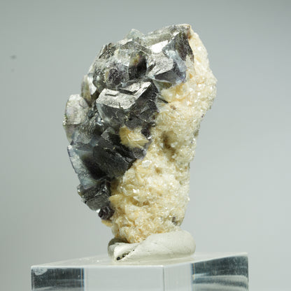 Bunte Phantom Fluorit Würfel, Muskovit Stufe Erongo, Namibia 45*28*25mm #13677