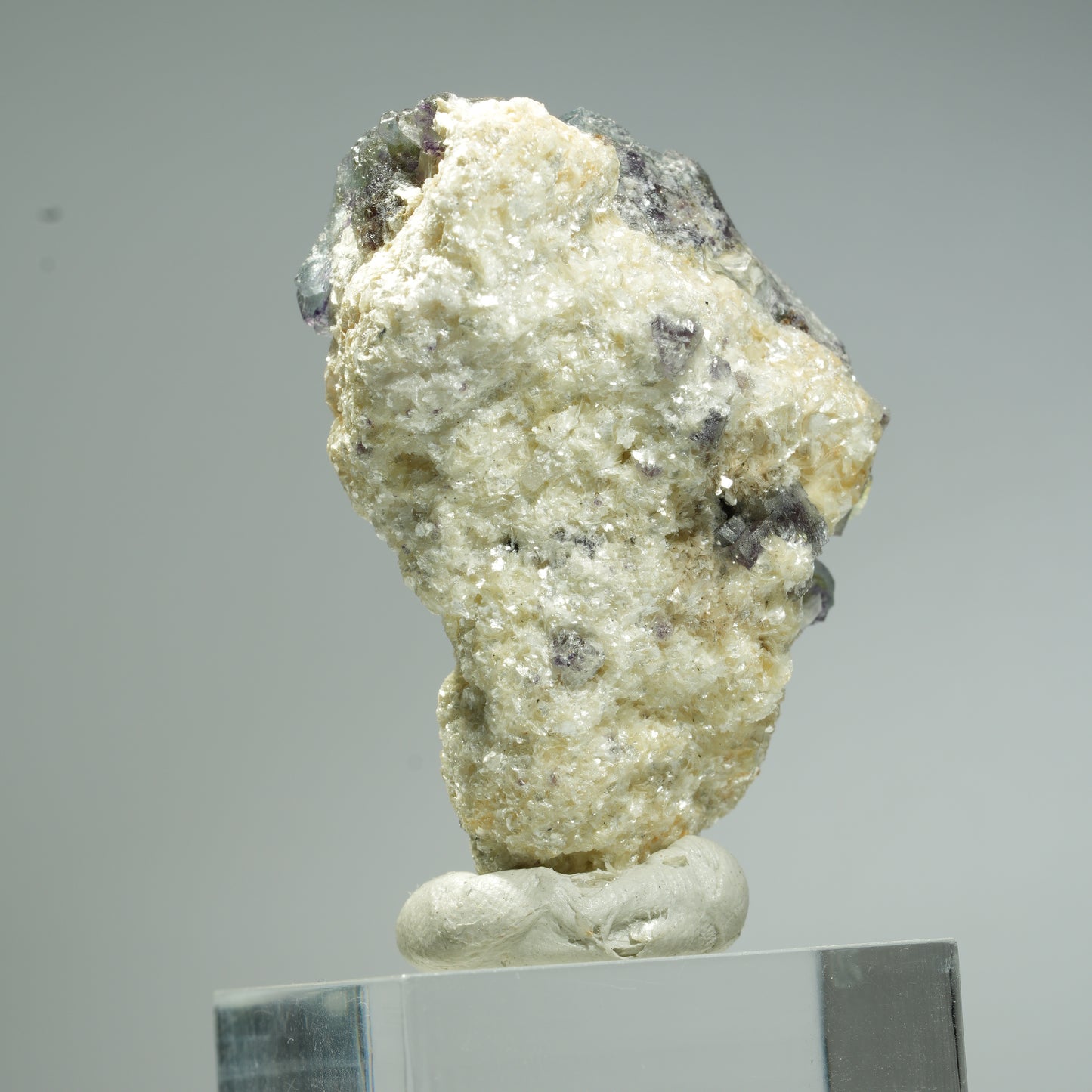 Bunte Phantom Fluorit Würfel, Muskovit Stufe Erongo, Namibia 45*28*25mm #13677