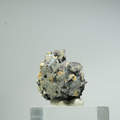 Bunte Phantom Fluorit, Schörl Turmalin, Hyalit Opal, Muskovit Erongo, Namibia 27*24*24mm #13679