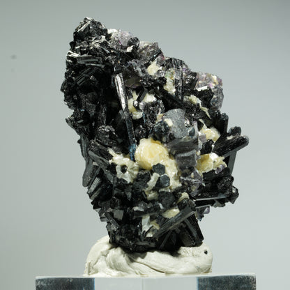 Bunte Phantom Fluorit Würfel, Schörl Turmalin, Muskovit Erongo, Namibia 48*30*30mm #13683