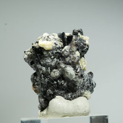 Bunte Phantom Fluorit, Schörl Turmalin, Hyalit Opal, Muskovit Erongo, Namibia 37*36*29mm #13684