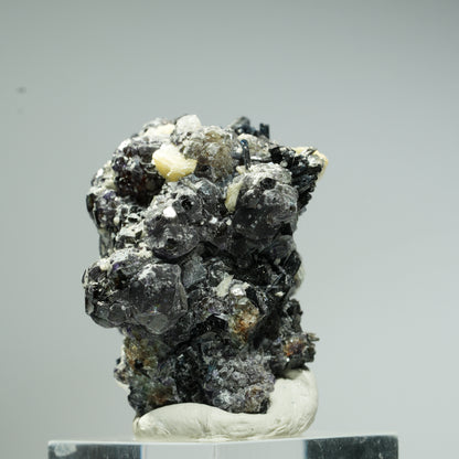Bunte Phantom Fluorit, Schörl Turmalin, Hyalit Opal, Muskovit Erongo, Namibia 37*36*29mm #13684