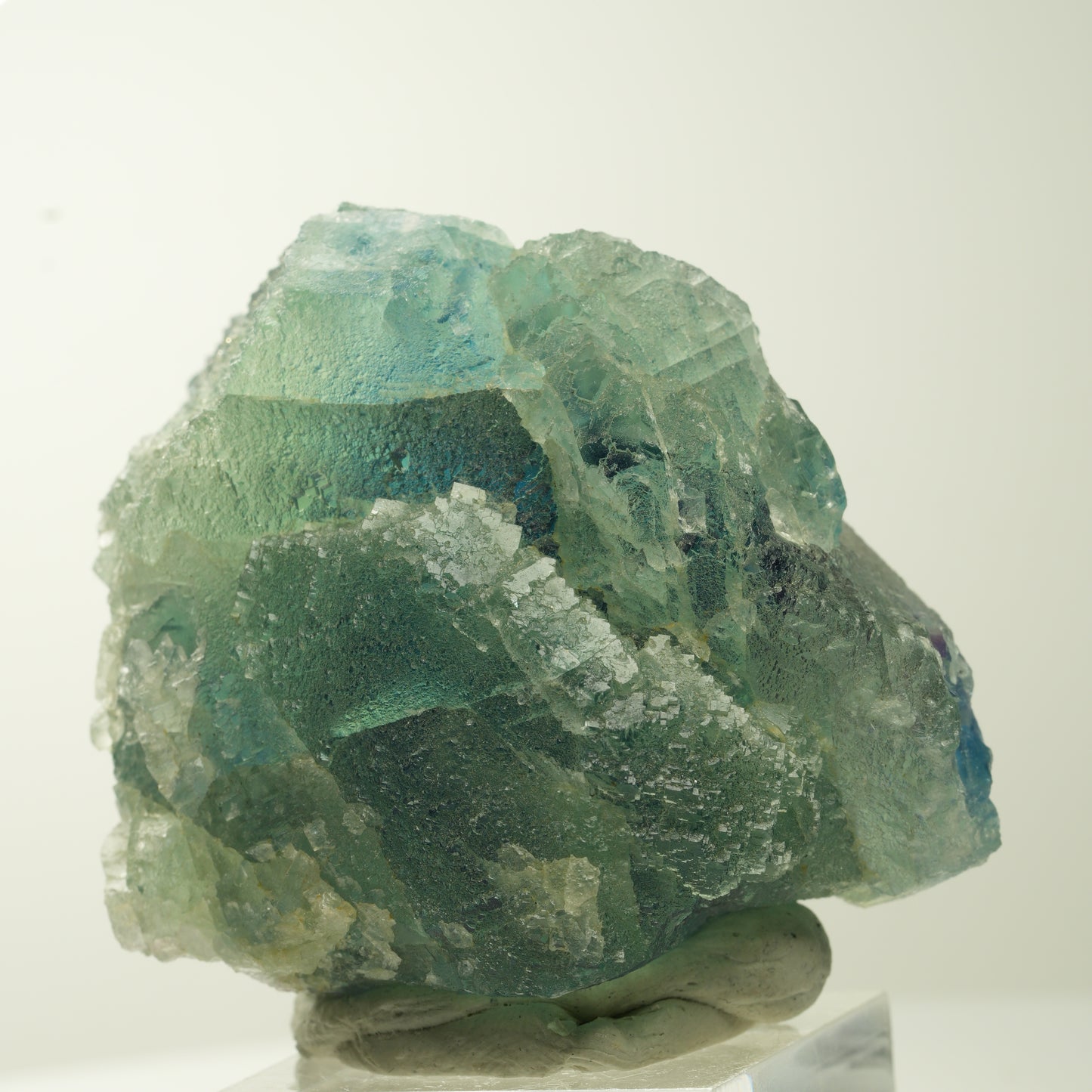 Seltene Phantom Fluorit Würfel Stufe, grün lila Omehane, Namibia 52*45*30mm #13687