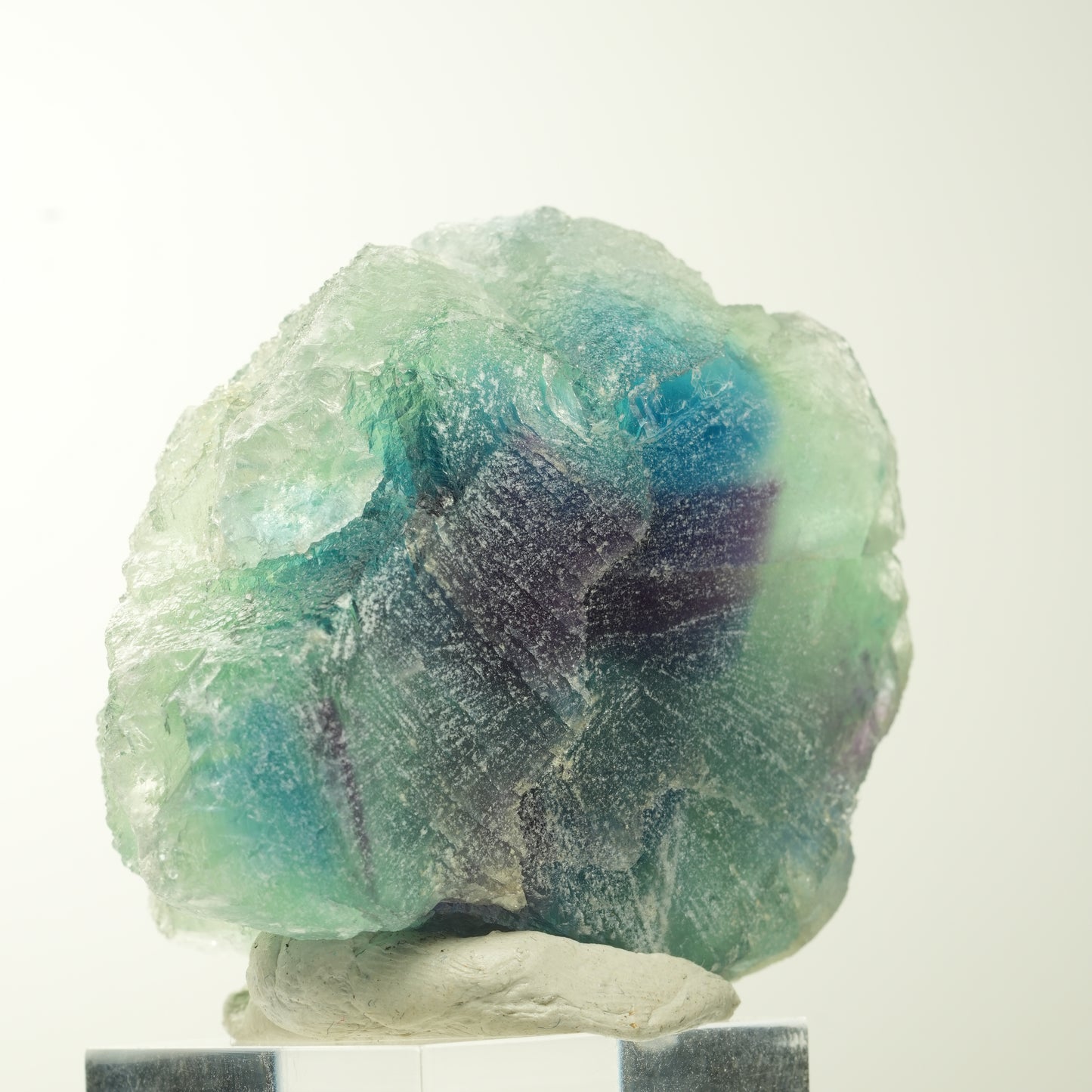 Seltene Phantom Fluorit Würfel Stufe, grün lila Omehane, Namibia 52*45*30mm #13687