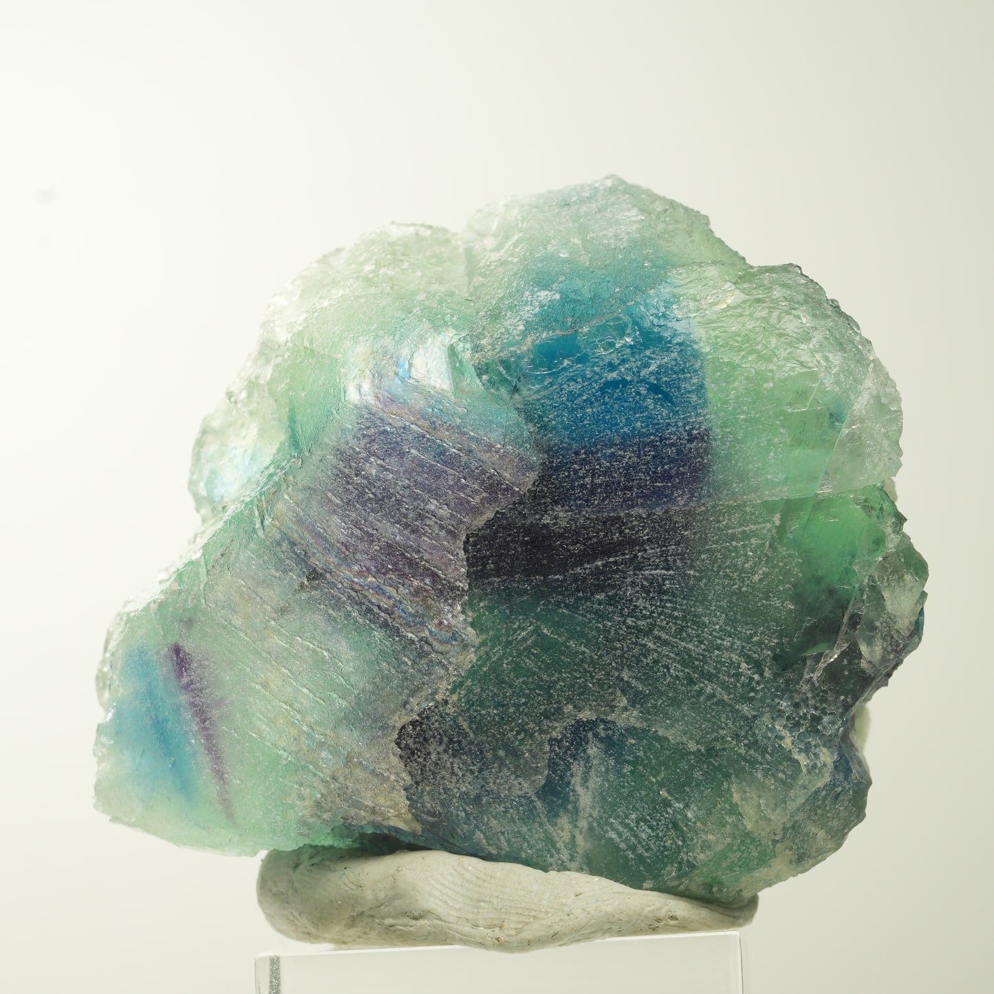 Seltene Phantom Fluorit Würfel Stufe, grün lila Omehane, Namibia 52*45*30mm #13687