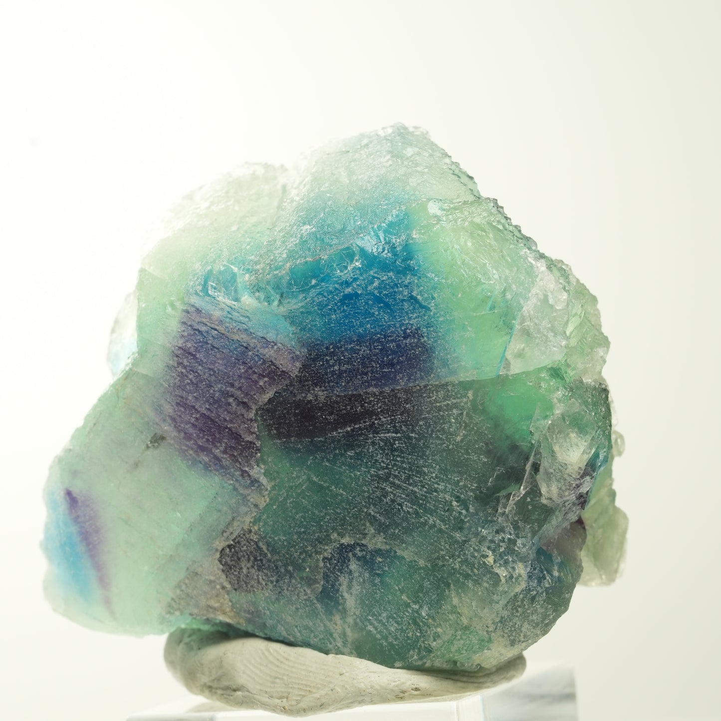 Seltene Phantom Fluorit Würfel Stufe, grün lila Omehane, Namibia 52*45*30mm #13687