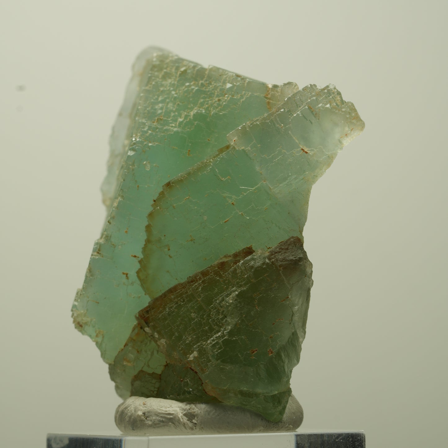 Seltene Phantom Fluorit Würfel Stufe, grün parkettiert Erongo, Namibia 52*48*23mm #13689