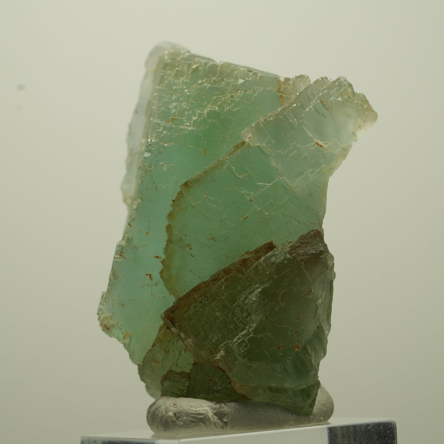 Seltene Phantom Fluorit Würfel Stufe, grün parkettiert Erongo, Namibia 52*48*23mm #13689