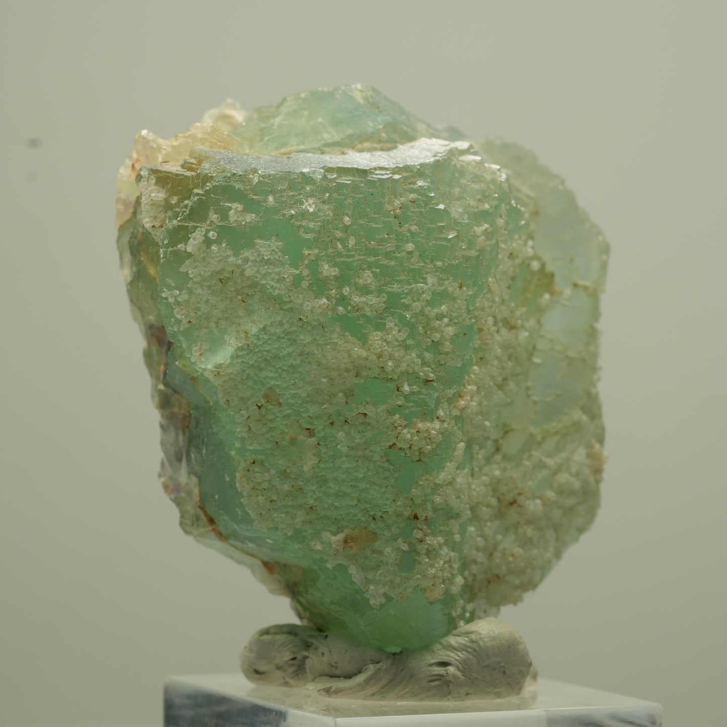 Seltene Phantom Fluorit Würfel Stufe, grün parkettiert Erongo, Namibia 50*37*30mm #13690