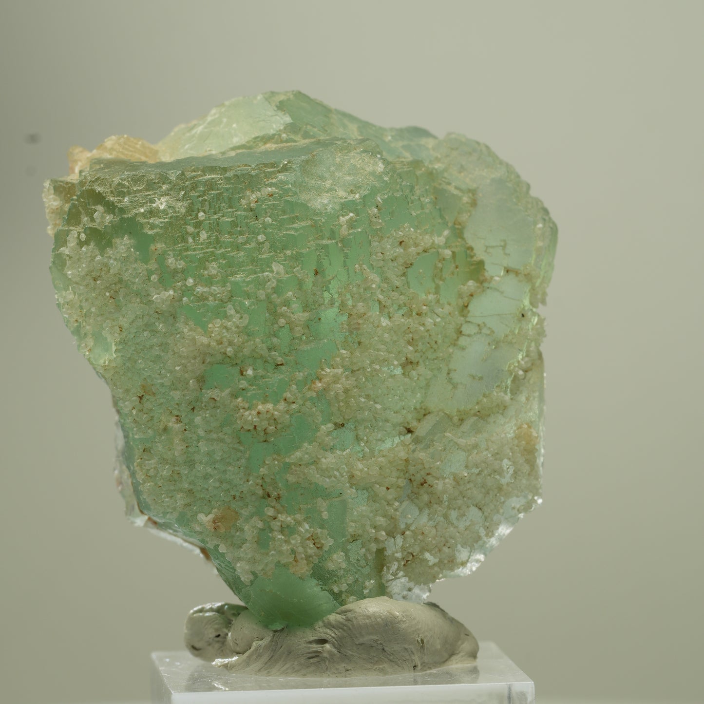 Seltene Phantom Fluorit Würfel Stufe, grün parkettiert Erongo, Namibia 50*37*30mm #13690